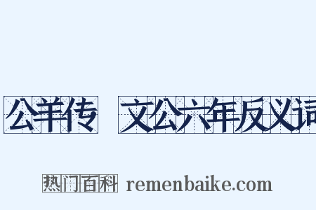 公羊传·文公六年反义词是什么意思的图片